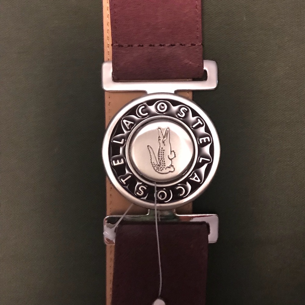 Lacoste suede leather belt